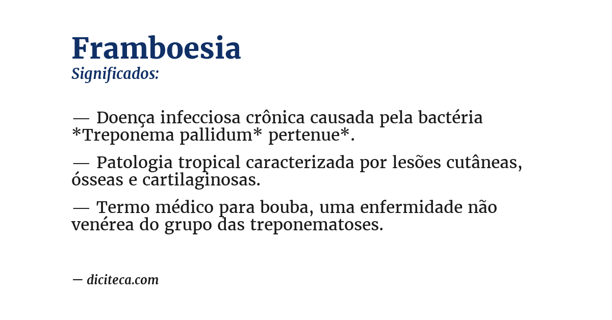 Significado de framboesia