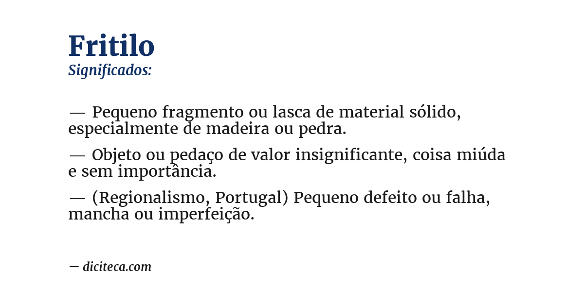 Significado de fritilo