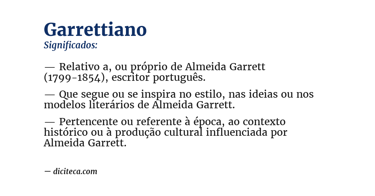 Significado de garrettiano