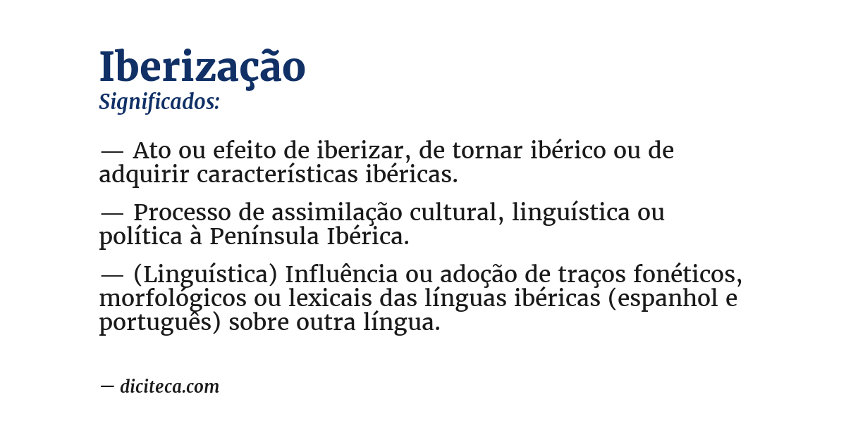 Significado de iberização