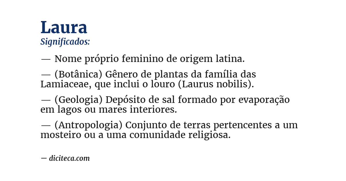 Significado de laura