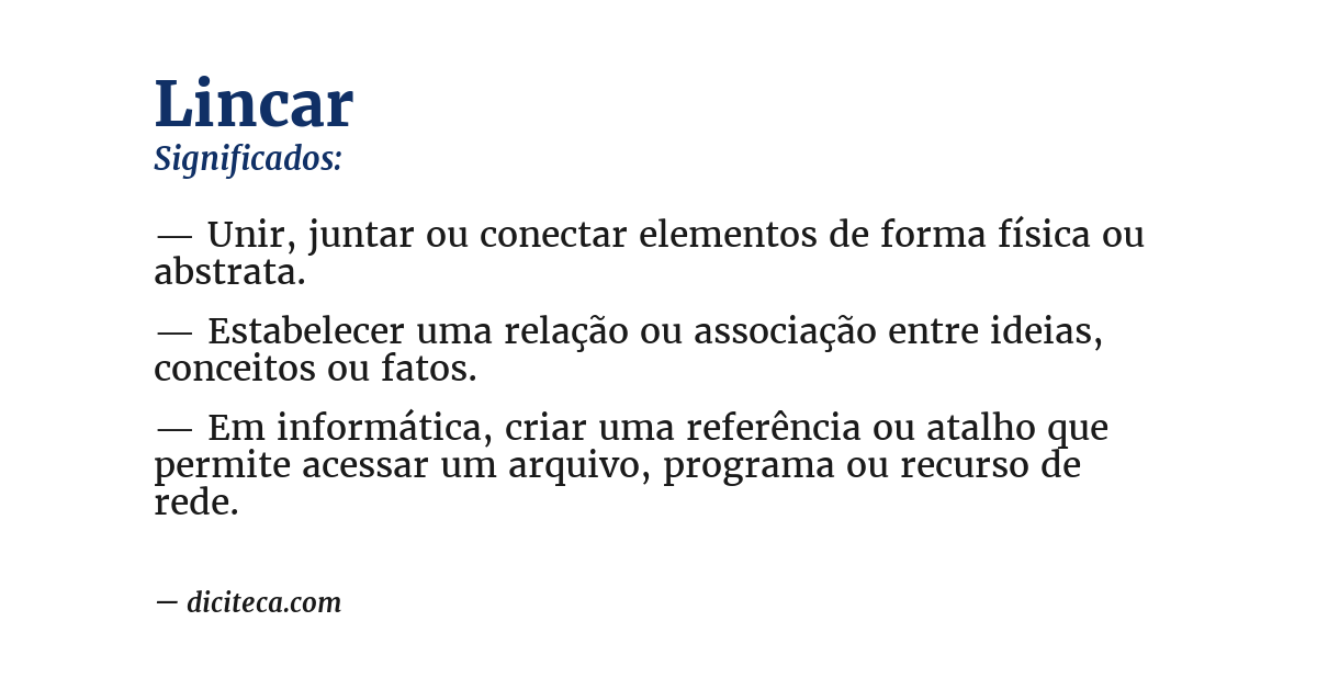 Significado de lincar