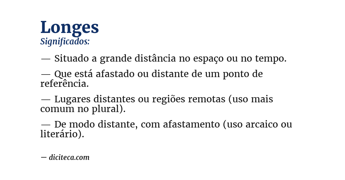 Significado de longes