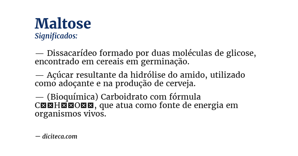 Significado de maltose