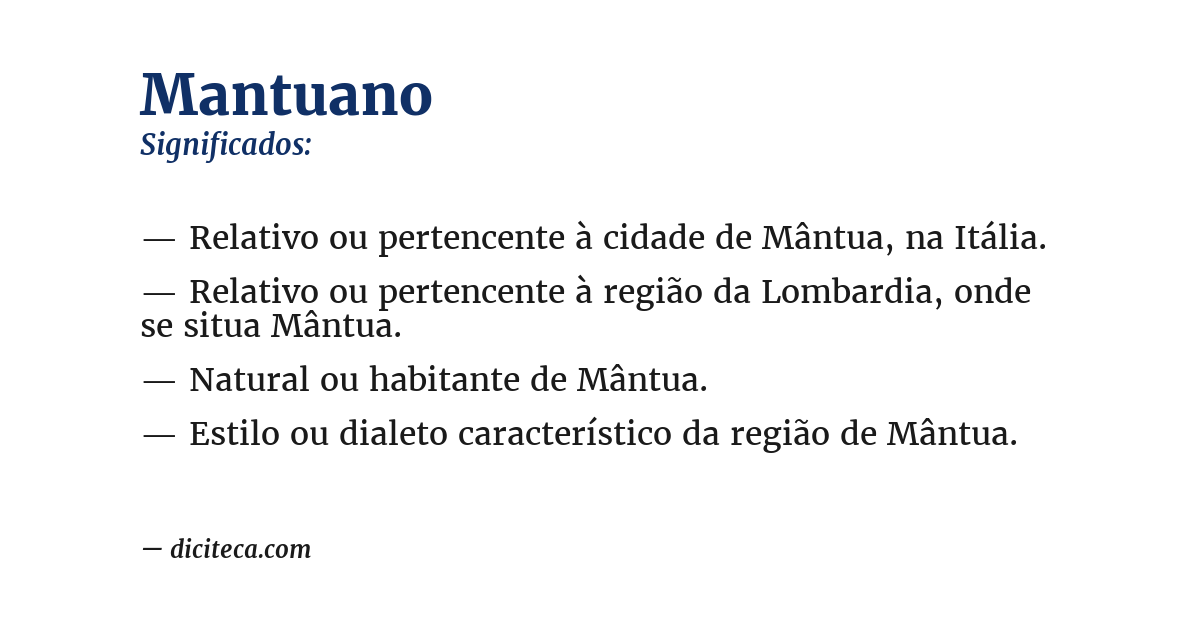 Significado de mantuano