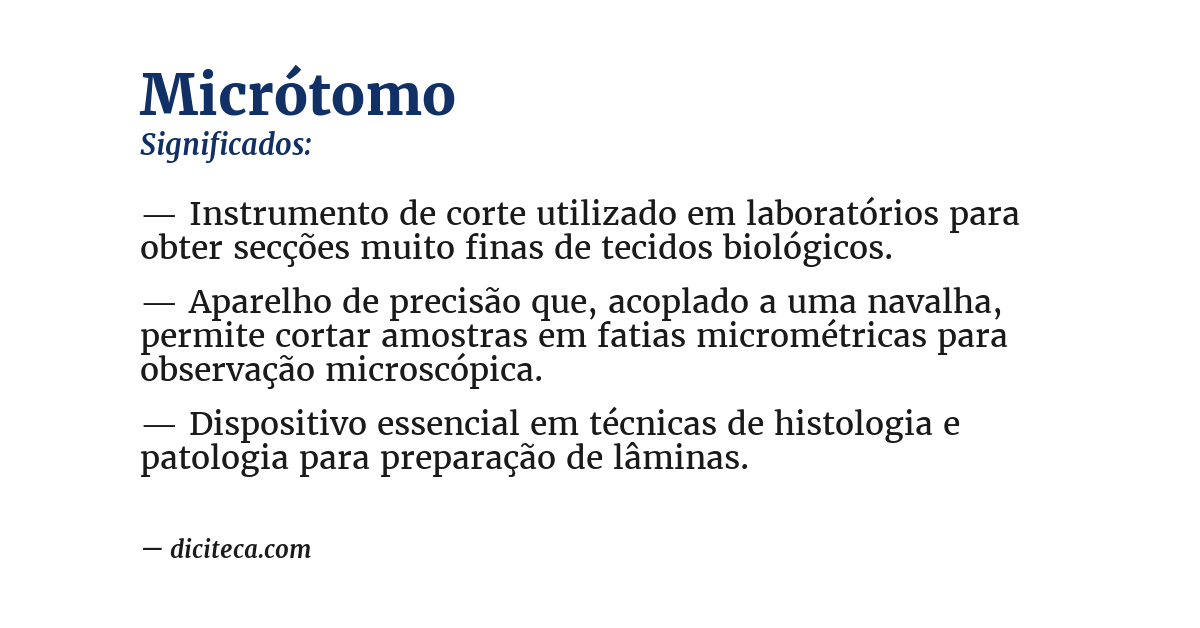 Significado de micrótomo