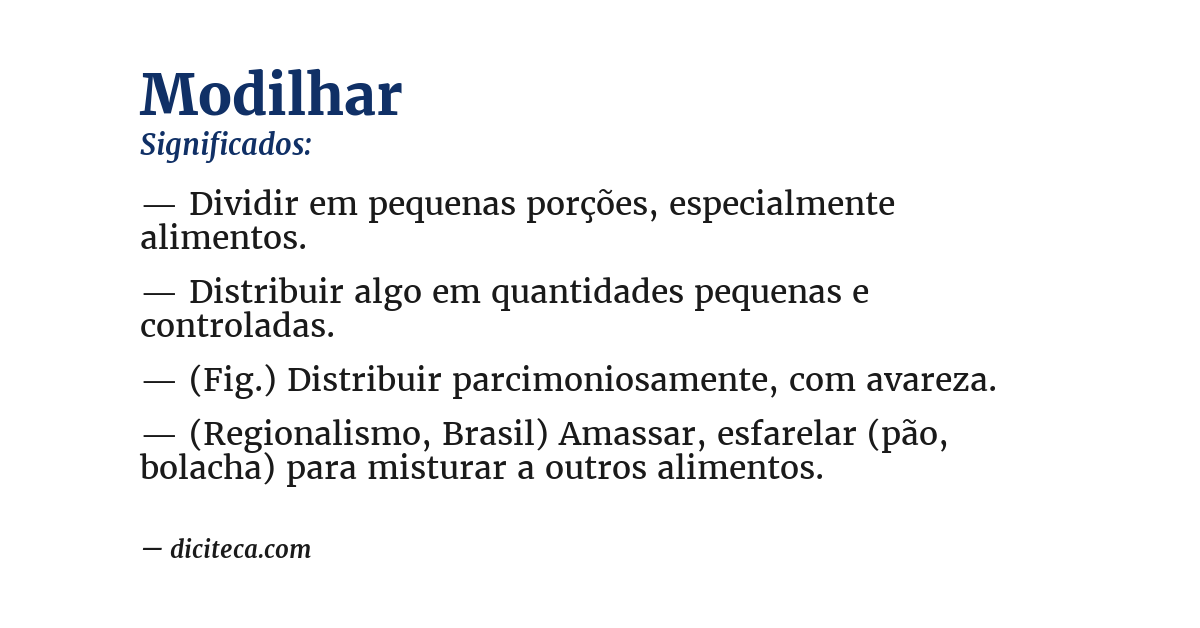 Significado de modilhar