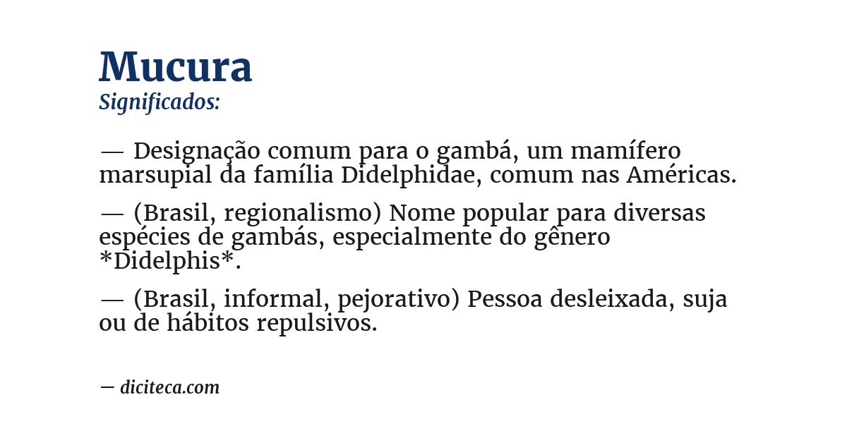 Significado de mucura
