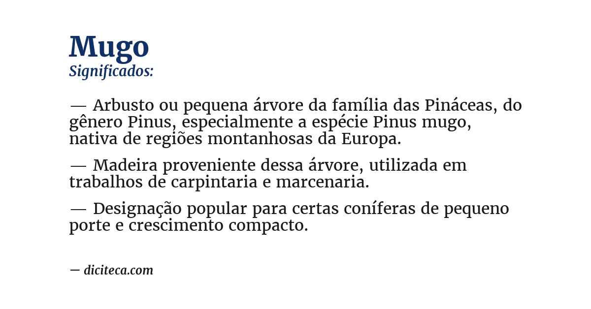Significado de mugo