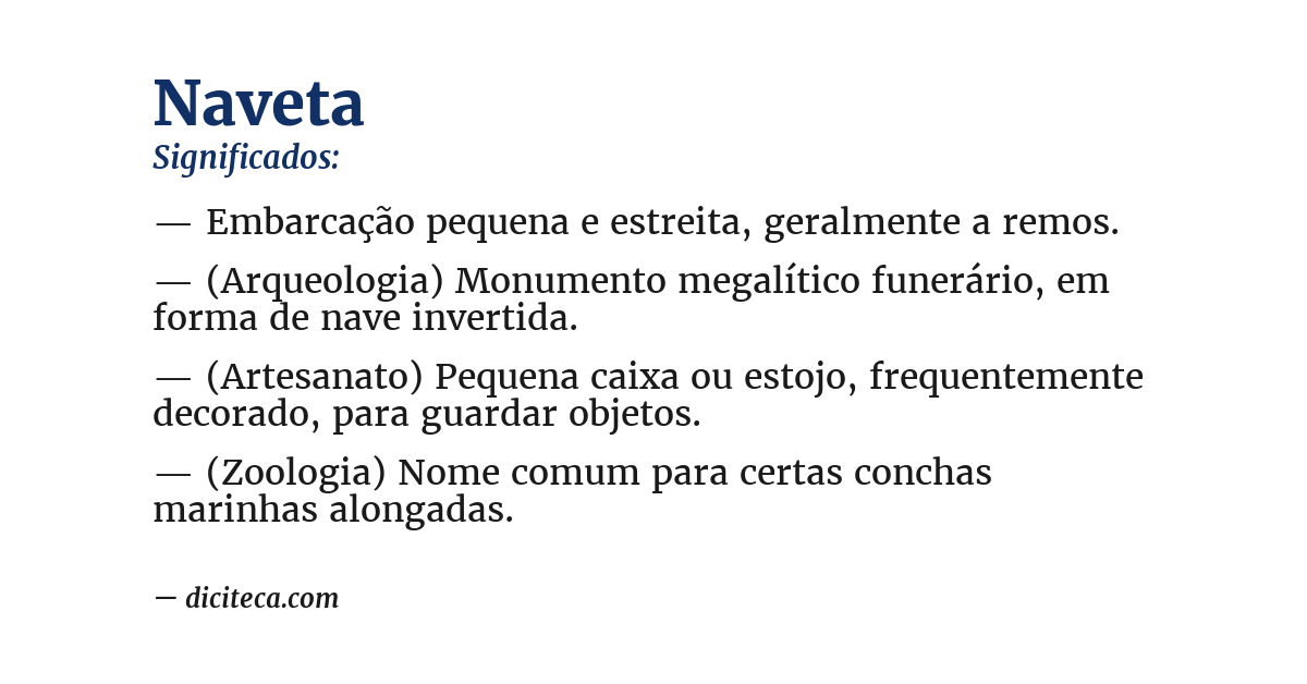 Significado de naveta