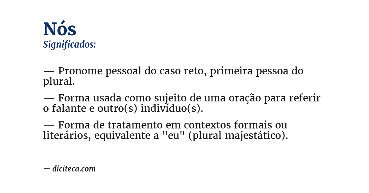 Significado de nós