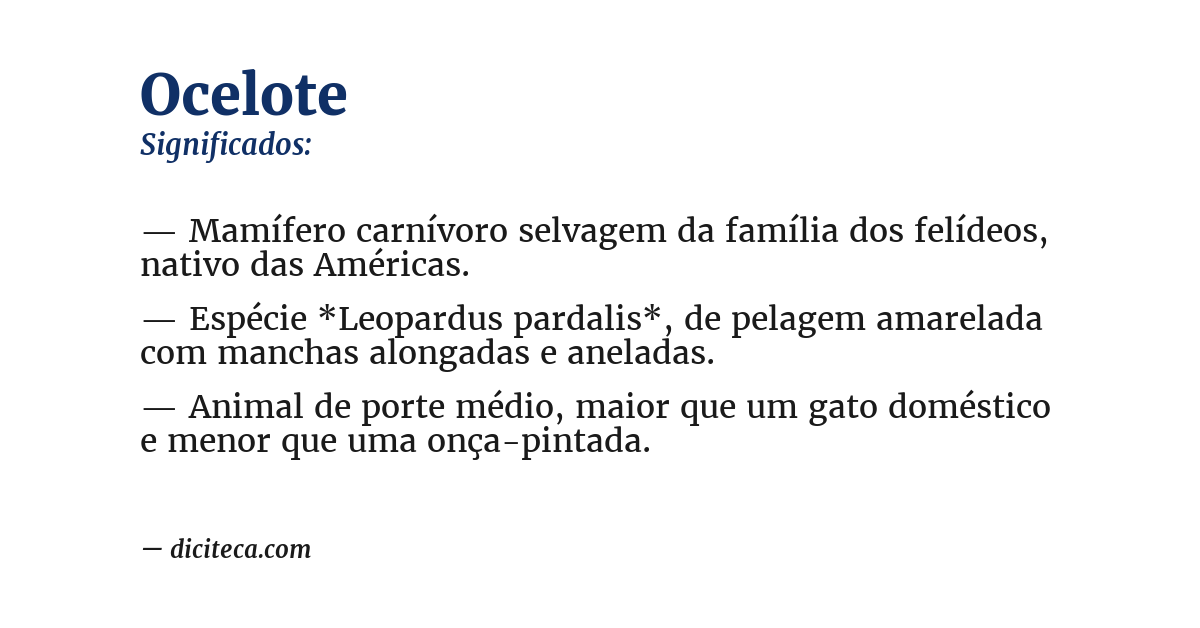 Significado de ocelote