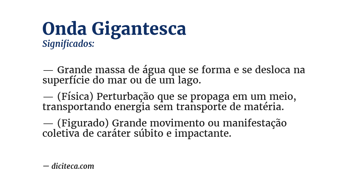 Significado de onda gigantesca