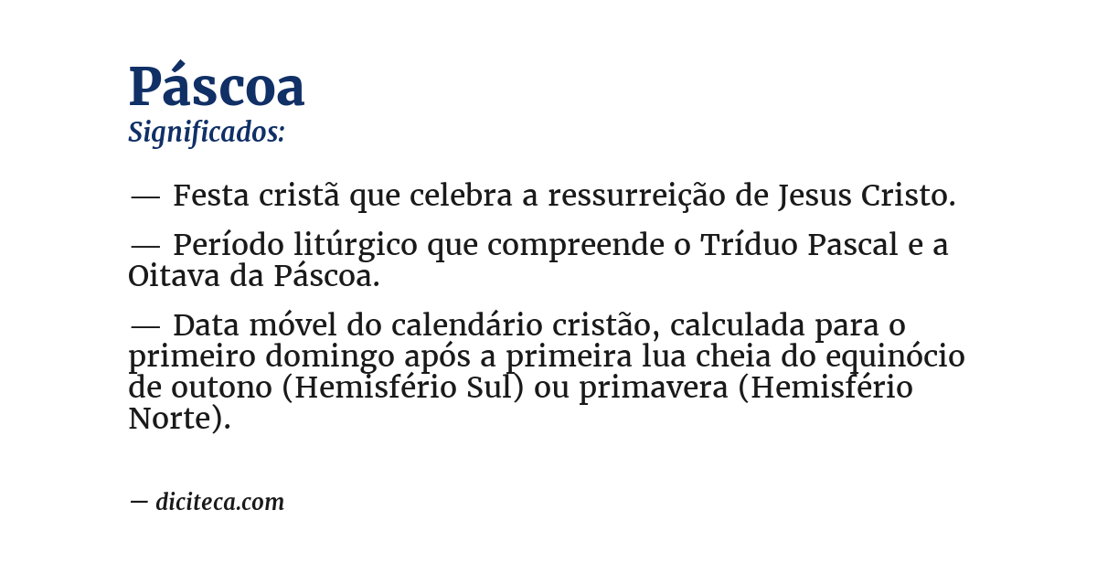 Significado de páscoa
