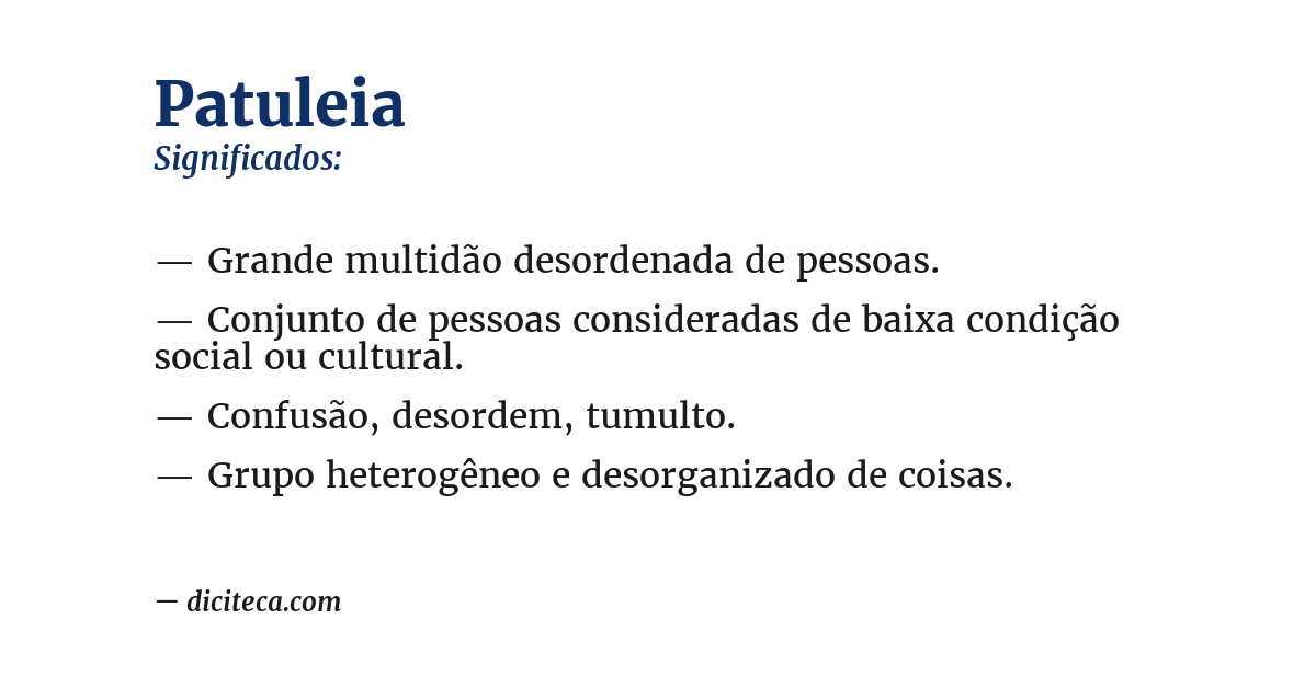 Significado de patuleia
