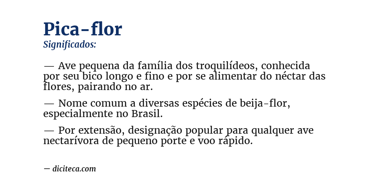 Significado de pica-flor