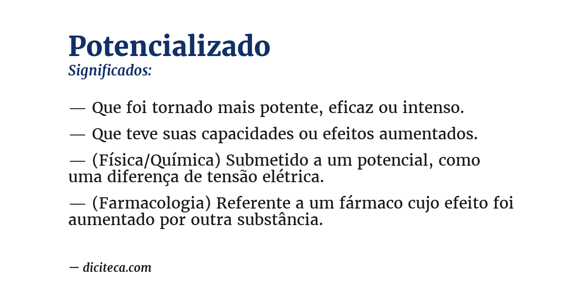 Significado de potencializado