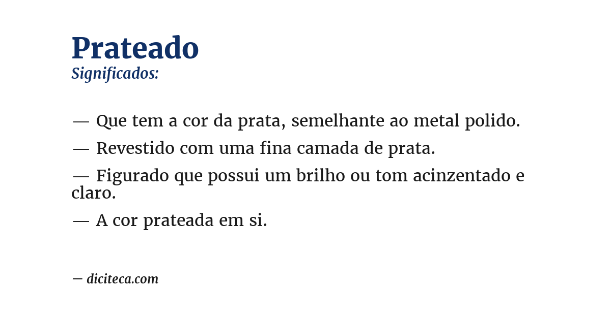 Significado de prateado