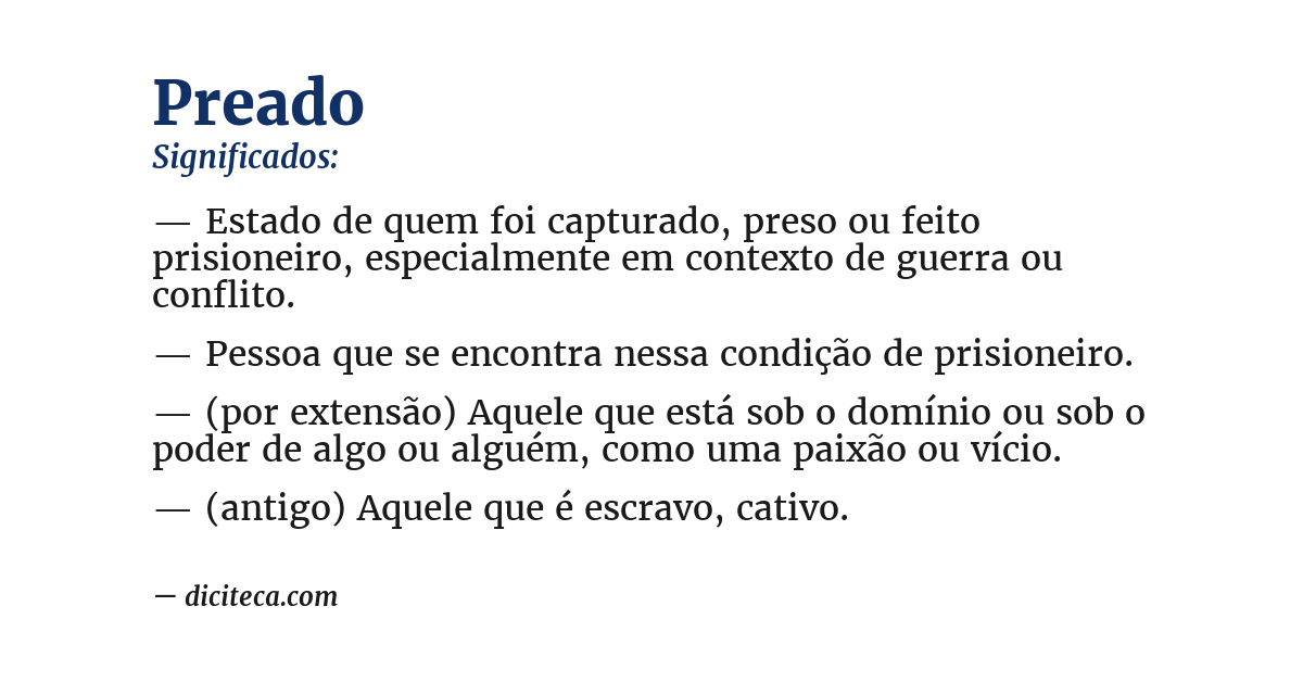Significado de preado