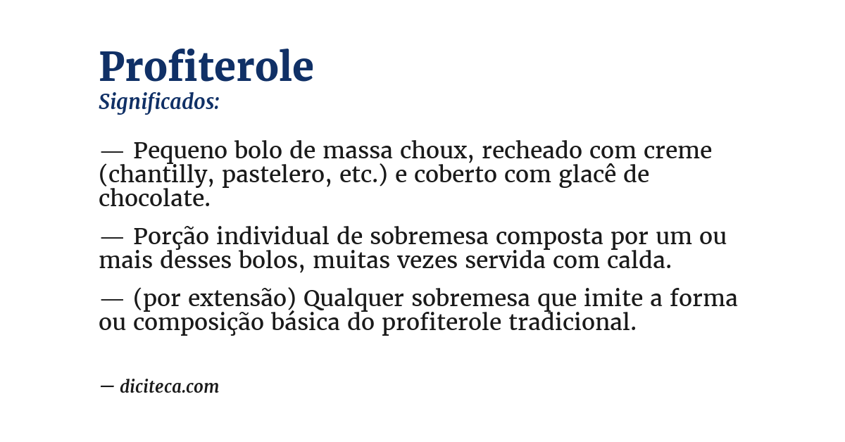 Significado de profiterole