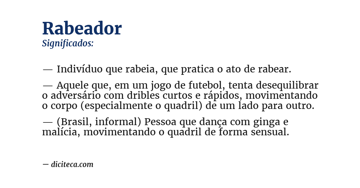 Significado de rabeador