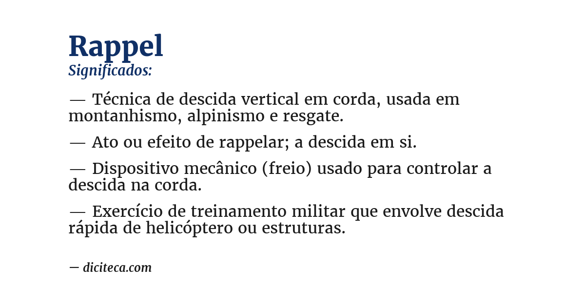 Significado de rappel