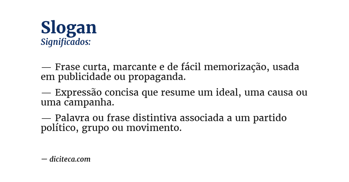 Significado de slogan