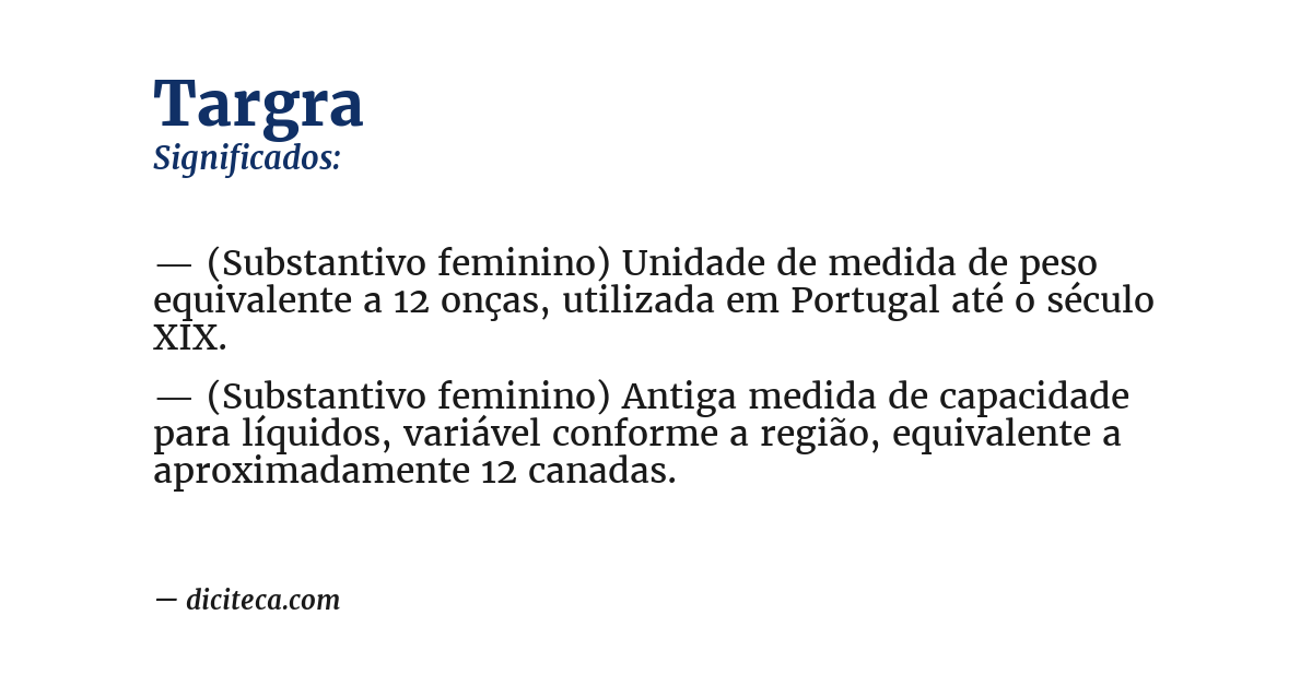 Significado de targra
