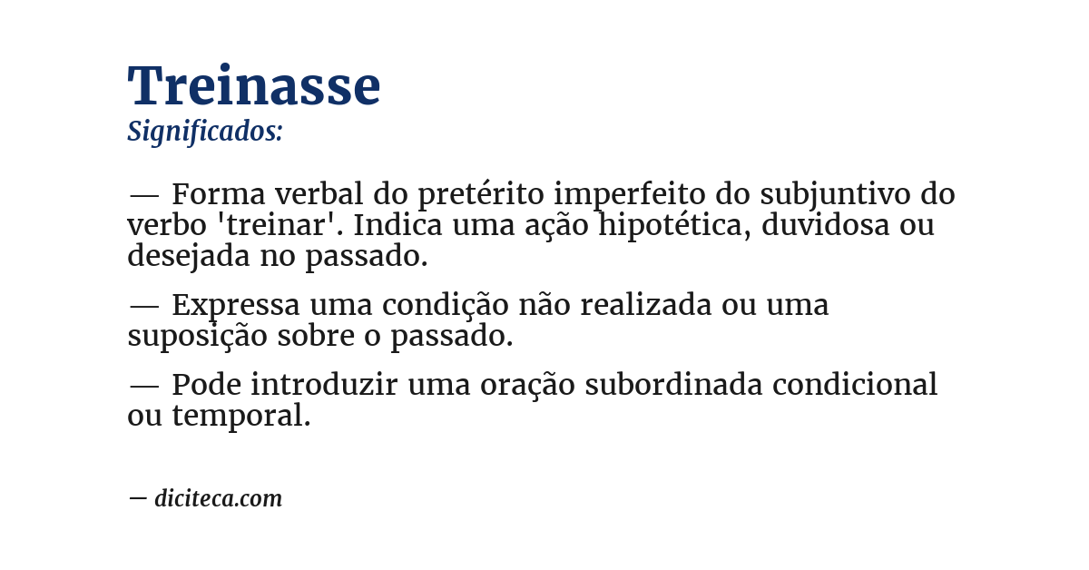 Significado de treinasse