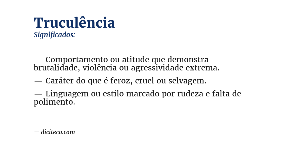 Significado de truculência