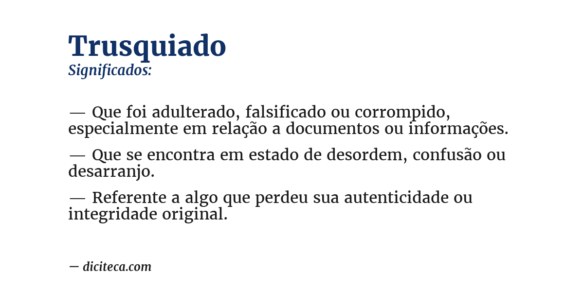 Significado de trusquiado
