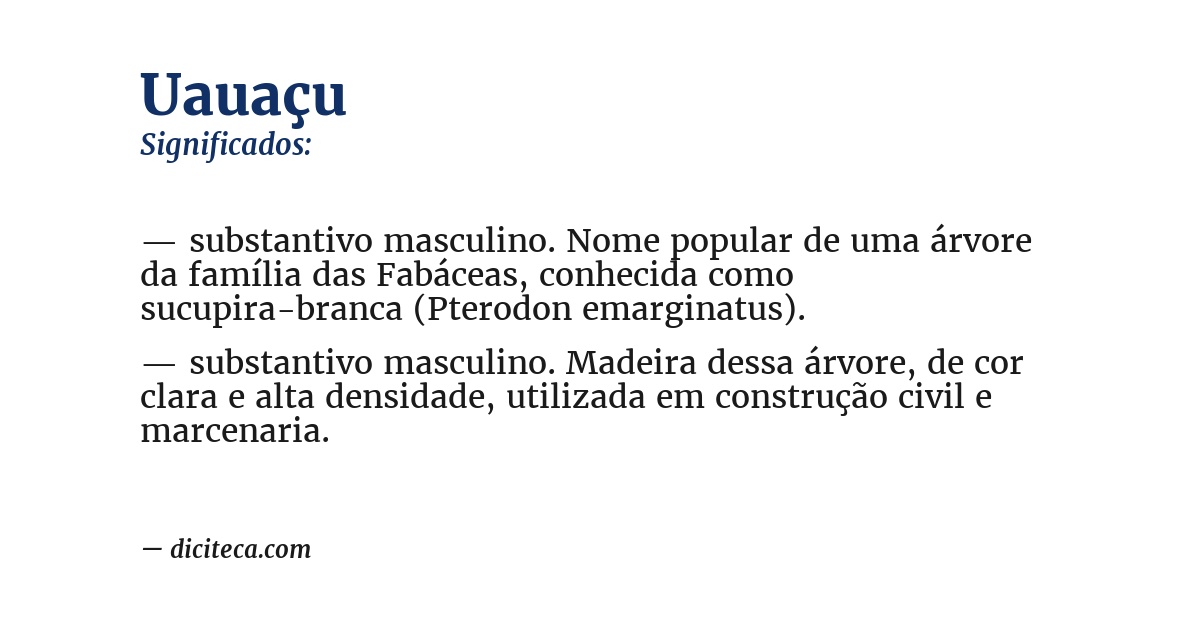 Significado de uauaçu