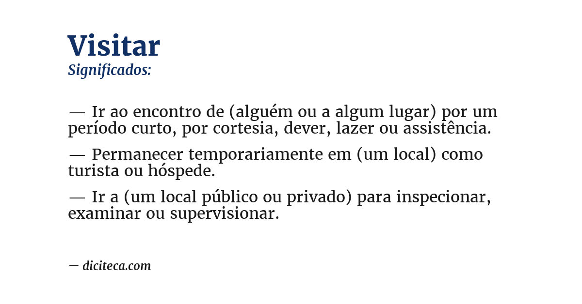 Significado de visitar