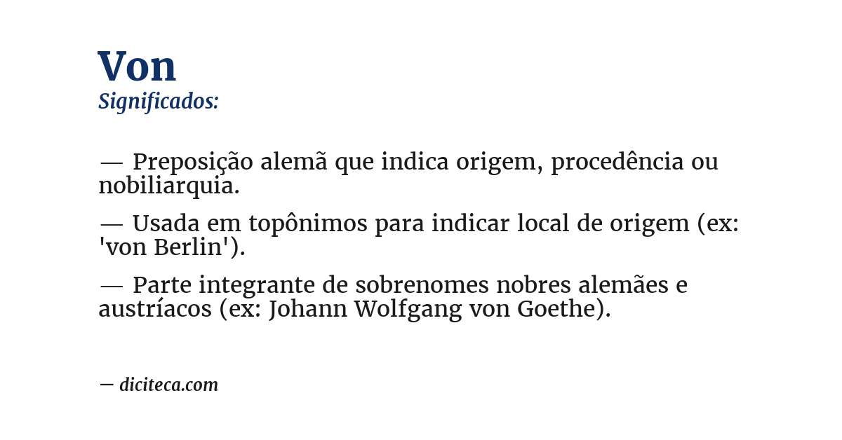 Significado de von