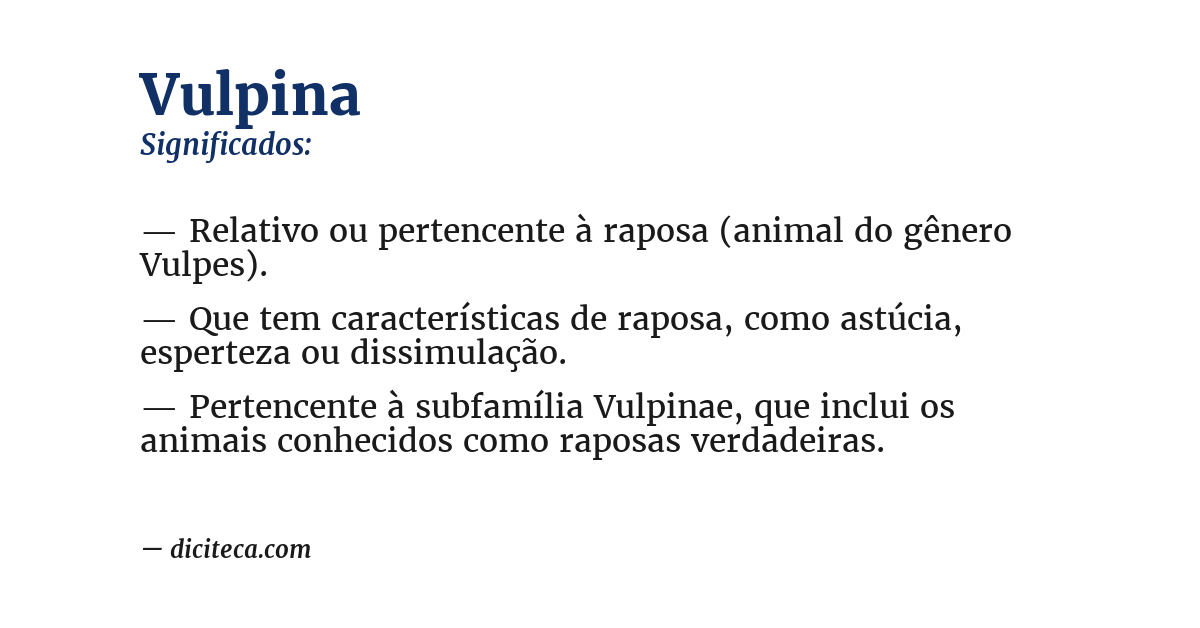 Significado de vulpina