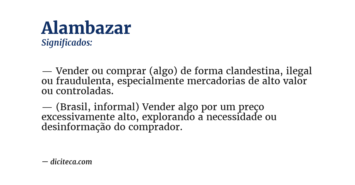 Significado de alambazar