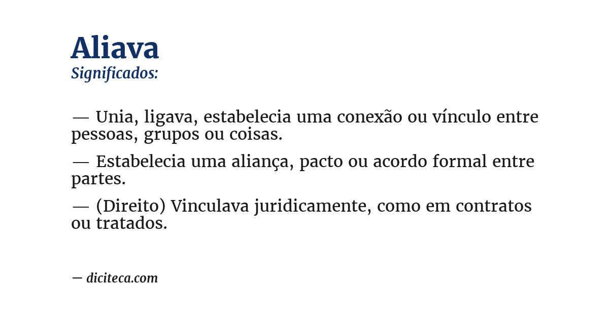 Significado de aliava