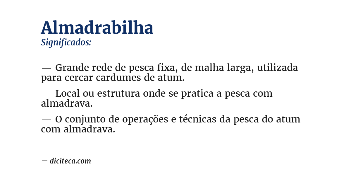 Significado de almadrabilha