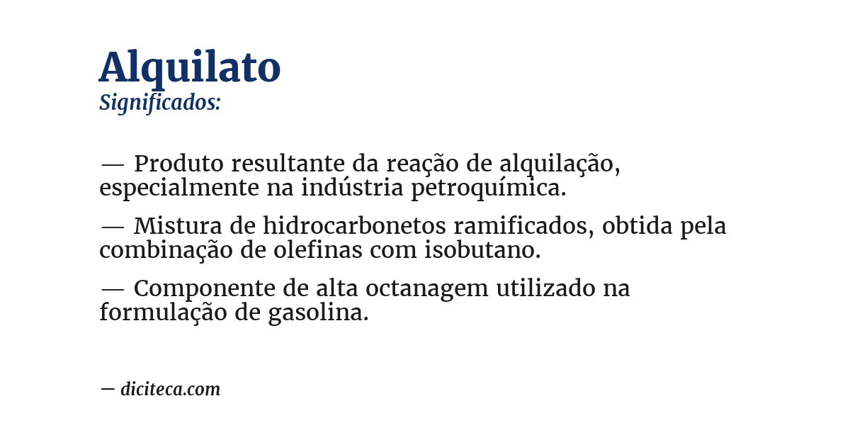 Significado de alquilato