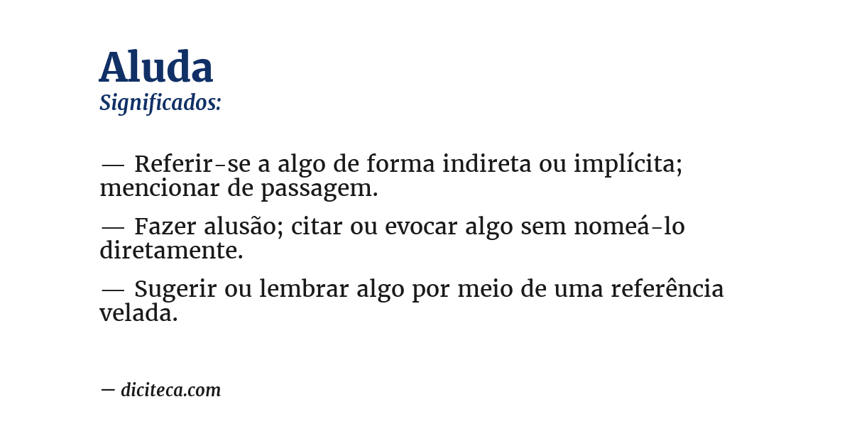 Significado de aluda