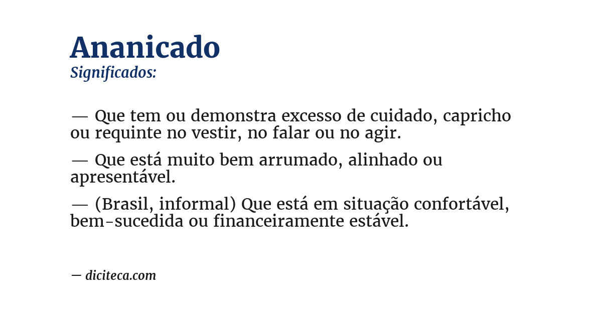 Significado de ananicado