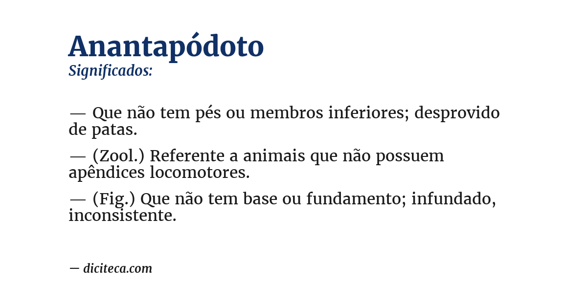 Significado de anantapódoto