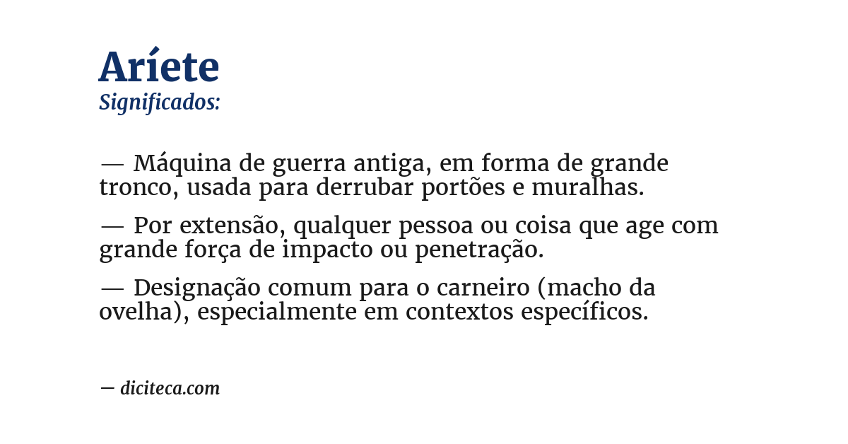 Significado de aríete