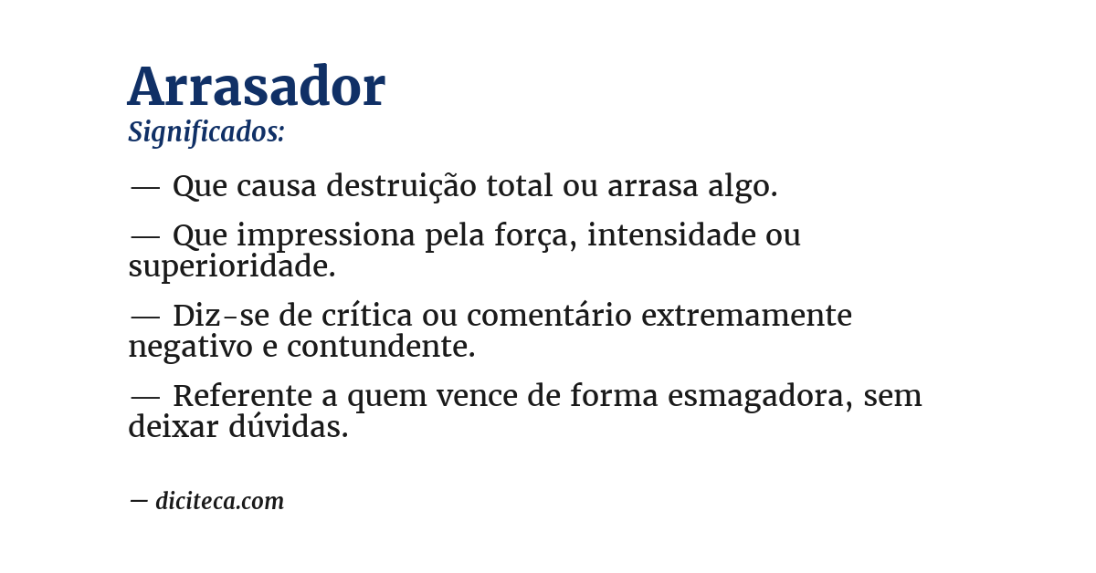 Significado de arrasador