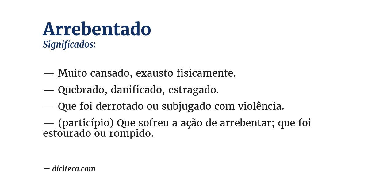 Significado de arrebentado
