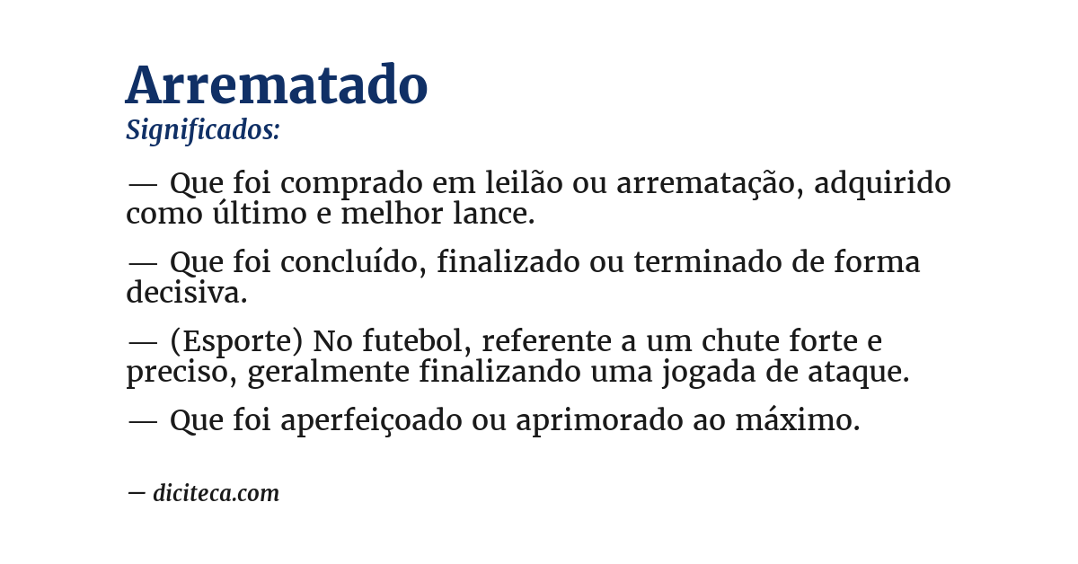 Significado de arrematado