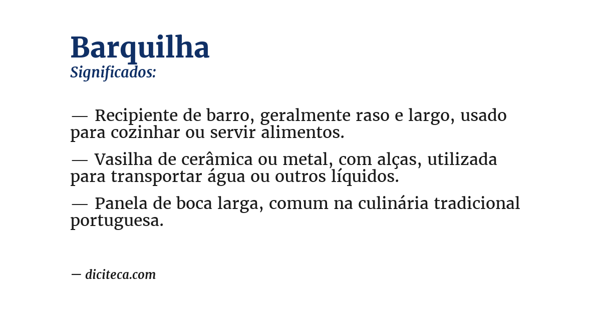 Significado de barquilha
