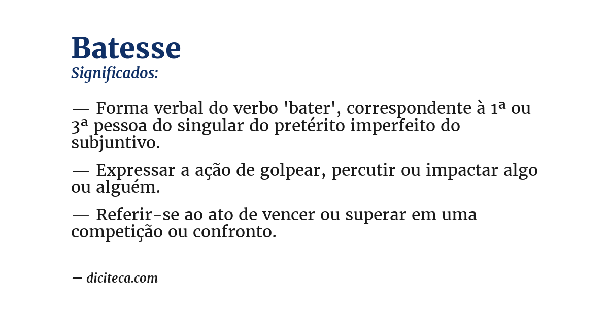 Significado de batesse