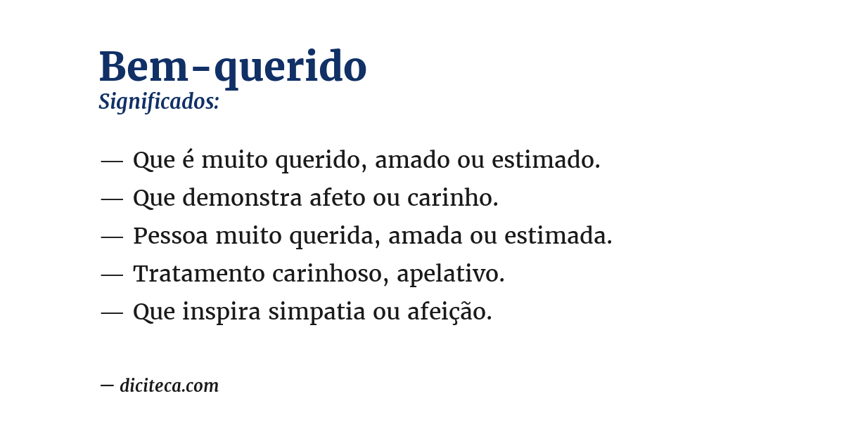 Significado de bem-querido