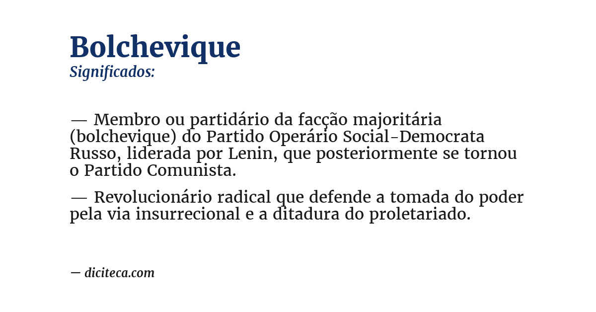Significado de bolchevique